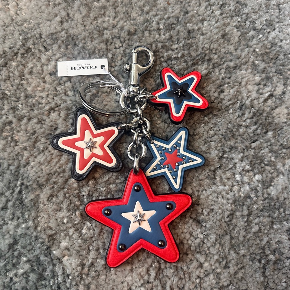 Coach Star bag charm for 4th of July